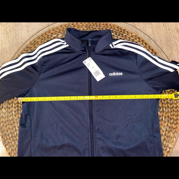 Adidas Women’s 3 Stripe Tricot FullZip Jacket Navy - Picture 13 of 13